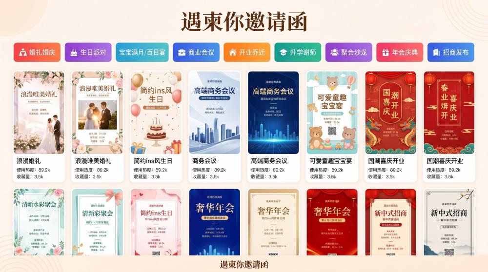 升学宴/同学会专用H5邀请函！多场景活动一键适配，新手也能轻松做
